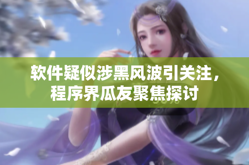 軟件疑似涉黑風(fēng)波引關(guān)注，程序界瓜友聚焦探討
