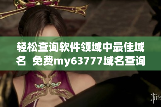 輕松查詢軟件領域中最佳域名  免費my63777域名查詢