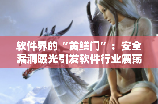 軟件界的“黃鱔門”：安全漏洞曝光引發(fā)軟件行業(yè)震蕩