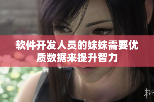 軟件開發(fā)人員的妹妹需要優(yōu)質(zhì)數(shù)據(jù)來提升智力