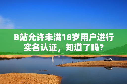 B站允許未滿18歲用戶進行實名認證，知道了嗎？