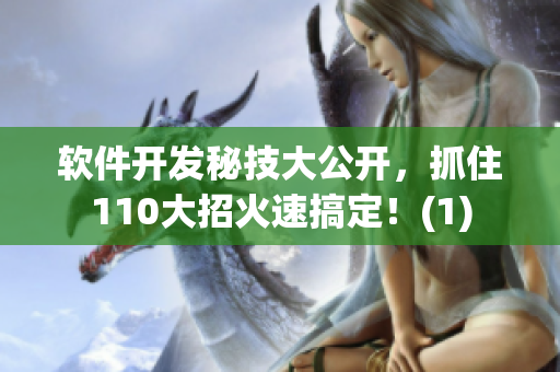 軟件開發(fā)秘技大公開，抓住110大招火速搞定！(1)