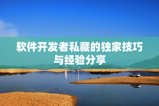 軟件開(kāi)發(fā)者私藏的獨(dú)家技巧與經(jīng)驗(yàn)分享
