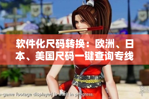 軟件化尺碼轉(zhuǎn)換：歐洲、日本、美國尺碼一鍵查詢專線