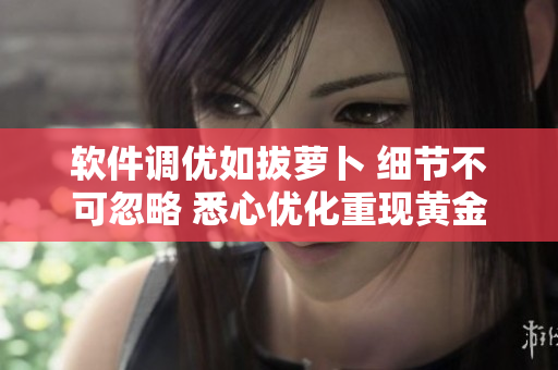 軟件調(diào)優(yōu)如拔蘿卜 細(xì)節(jié)不可忽略 悉心優(yōu)化重現(xiàn)黃金效果