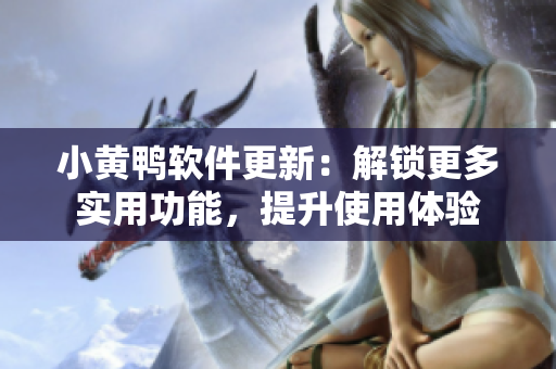 小黃鴨軟件更新：解鎖更多實(shí)用功能，提升使用體驗(yàn)