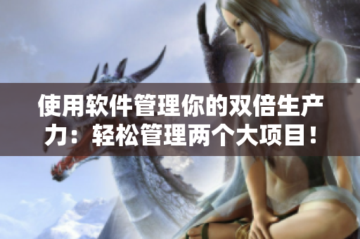使用軟件管理你的雙倍生產(chǎn)力：輕松管理兩個大項目！