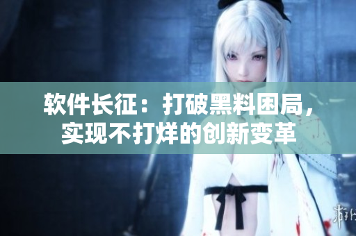 軟件長征：打破黑料困局，實(shí)現(xiàn)不打烊的創(chuàng)新變革