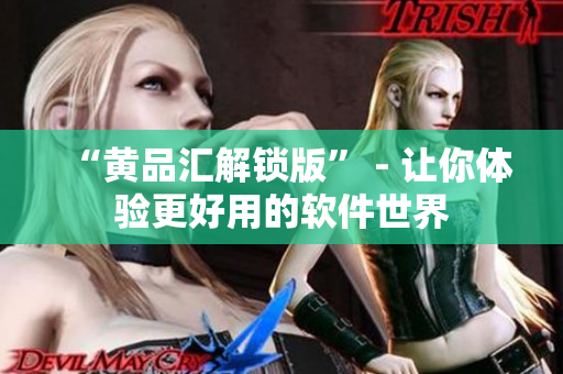 “黃品匯解鎖版” - 讓你體驗(yàn)更好用的軟件世界