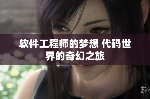 軟件工程師的夢想 代碼世界的奇幻之旅