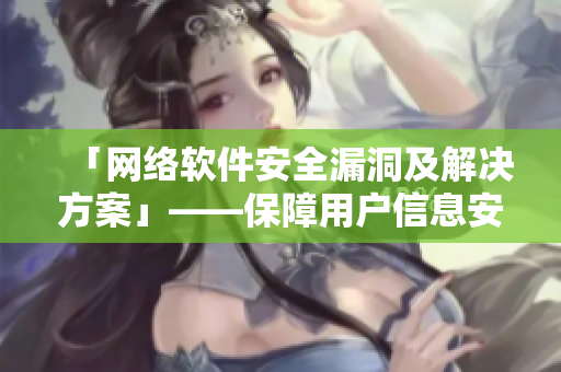 「網(wǎng)絡(luò)軟件安全漏洞及解決方案」——保障用戶信息安全，助力軟件發(fā)展