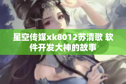 星空傳媒xk8012蘇清歌 軟件開發(fā)大神的故事