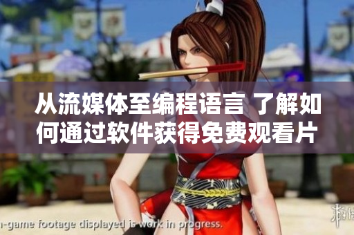 從流媒體至編程語言 了解如何通過軟件獲得免費觀看片在線電影的更多信息