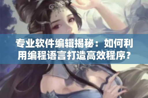 專業(yè)軟件編輯揭秘：如何利用編程語言打造高效程序？