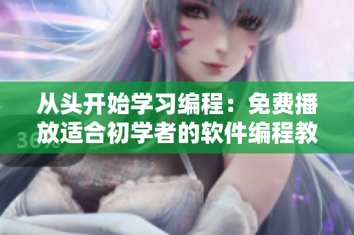 從頭開始學(xué)習(xí)編程：免費(fèi)播放適合初學(xué)者的軟件編程教學(xué)片