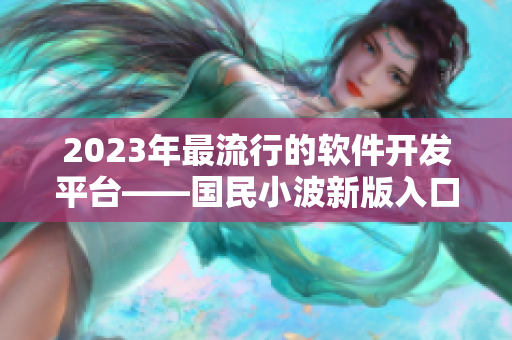 2023年最流行的軟件開(kāi)發(fā)平臺(tái)——國(guó)民小波新版入口