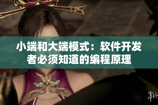 小端和大端模式：軟件開發(fā)者必須知道的編程原理
