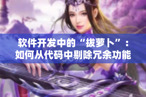 軟件開發(fā)中的“拔蘿卜”：如何從代碼中剔除冗余功能？