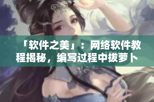 「軟件之美」：網絡軟件教程揭秘，編寫過程中拔蘿卜流血的經驗分享！