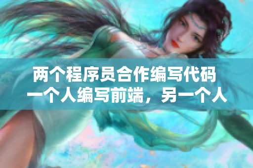 兩個程序員合作編寫代碼 一個人編寫前端，另一個人編寫后端