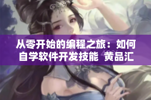 從零開始的編程之旅：如何自學(xué)軟件開發(fā)技能  黃品匯MBA智庫