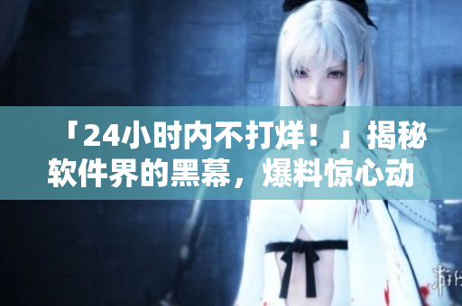 「24小時(shí)內(nèi)不打烊！」揭秘軟件界的黑幕，爆料驚心動魄
