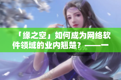 「緣之空」如何成為網(wǎng)絡(luò)軟件領(lǐng)域的業(yè)內(nèi)翹楚？——一個軟件開發(fā)者的故事