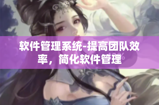 軟件管理系統(tǒng)-提高團隊效率，簡化軟件管理