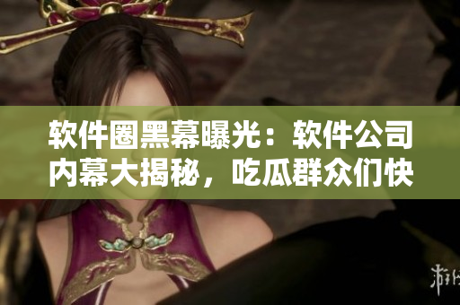 軟件圈黑幕曝光：軟件公司內(nèi)幕大揭秘，吃瓜群眾們快來圍觀！