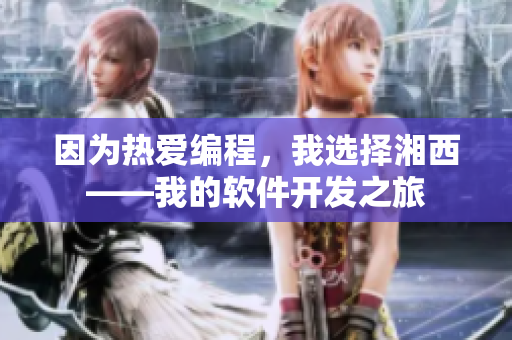 因?yàn)闊釔劬幊蹋疫x擇湘西——我的軟件開發(fā)之旅