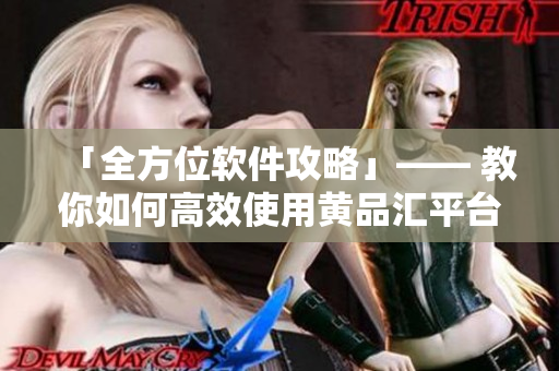 「全方位軟件攻略」—— 教你如何高效使用黃品匯平臺