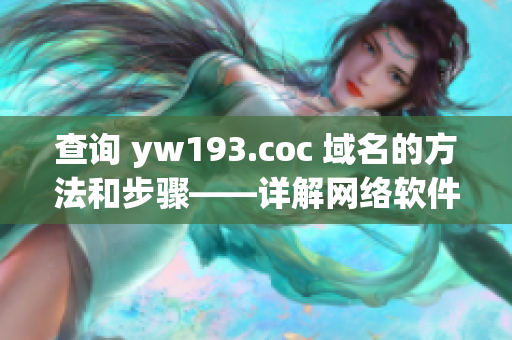查詢 yw193.coc 域名的方法和步驟——詳解網(wǎng)絡軟件查詢術