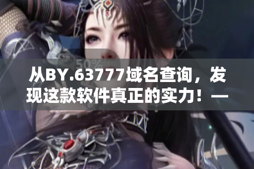 從BY.63777域名查詢，發(fā)現(xiàn)這款軟件真正的實力！——軟件評測