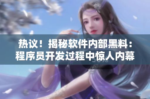熱議！揭秘軟件內(nèi)部黑料：程序員開(kāi)發(fā)過(guò)程中驚人內(nèi)幕！