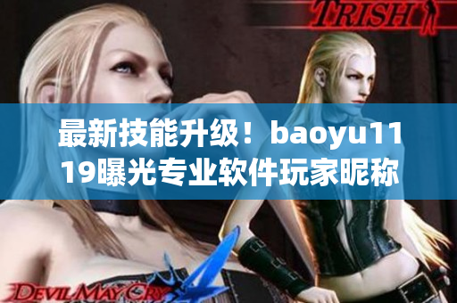 最新技能升級！baoyu1119曝光專業(yè)軟件玩家昵稱