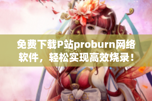免費(fèi)下載P站proburn網(wǎng)絡(luò)軟件，輕松實(shí)現(xiàn)高效燒錄！(1)