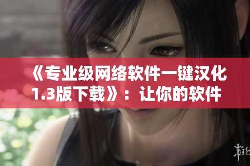 《專業(yè)級(jí)網(wǎng)絡(luò)軟件一鍵漢化1.3版下載》：讓你的軟件更貼近用戶