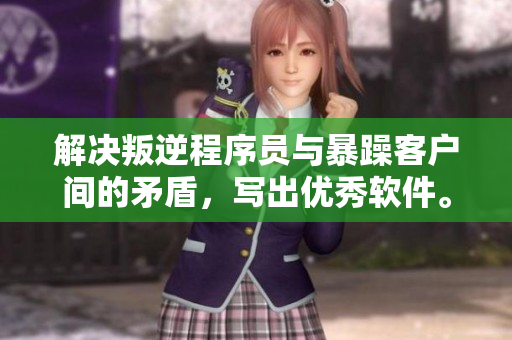 解決叛逆程序員與暴躁客戶間的矛盾，寫出優(yōu)秀軟件。
