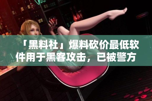 「黑料社」爆料砍價(jià)最低軟件用于黑客攻擊，已被警方調(diào)查！