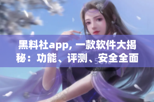 黑料社app, 一款軟件大揭秘：功能、評(píng)測(cè)、安全全面解析！