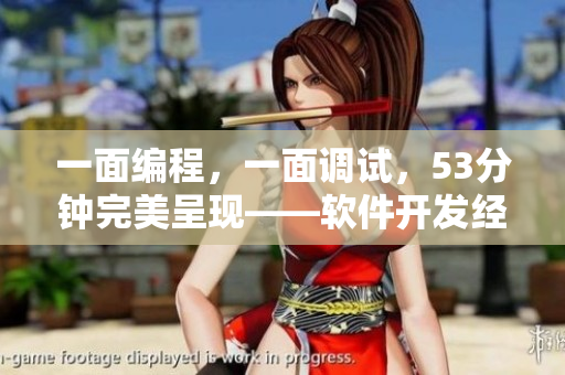 一面編程，一面調(diào)試，53分鐘完美呈現(xiàn)——軟件開(kāi)發(fā)經(jīng)驗(yàn)分享