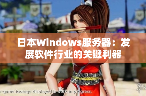 日本Windows服務器：發(fā)展軟件行業(yè)的關鍵利器