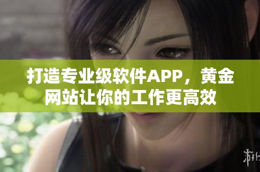 打造專業(yè)級軟件APP，黃金網(wǎng)站讓你的工作更高效