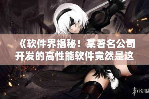 《軟件界揭秘！某著名公司開(kāi)發(fā)的高性能軟件竟然是這樣煉成的》