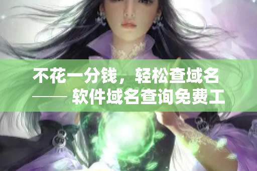 不花一分錢，輕松查域名 ── 軟件域名查詢免費(fèi)工具推薦