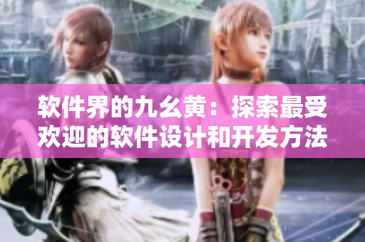 軟件界的九幺黃：探索最受歡迎的軟件設(shè)計和開發(fā)方法