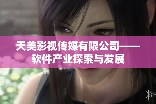 天美影視傳媒有限公司——軟件產(chǎn)業(yè)探索與發(fā)展