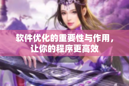 軟件優(yōu)化的重要性與作用，讓你的程序更高效