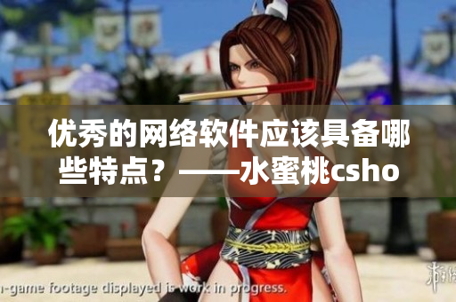優(yōu)秀的網(wǎng)絡(luò)軟件應(yīng)該具備哪些特點(diǎn)？——水蜜桃cshoushiw的深入分析