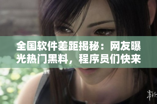 全國軟件差距揭秘：網(wǎng)友曝光熱門黑料，程序員們快來圍觀！